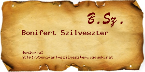 Bonifert Szilveszter névjegykártya