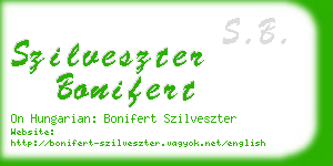 szilveszter bonifert business card